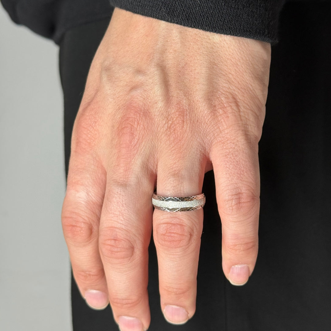 Silver Frosted Ring