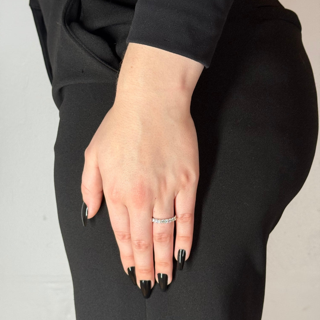 Eternity Moissanite Ring Rhodium Plated 2 Carat