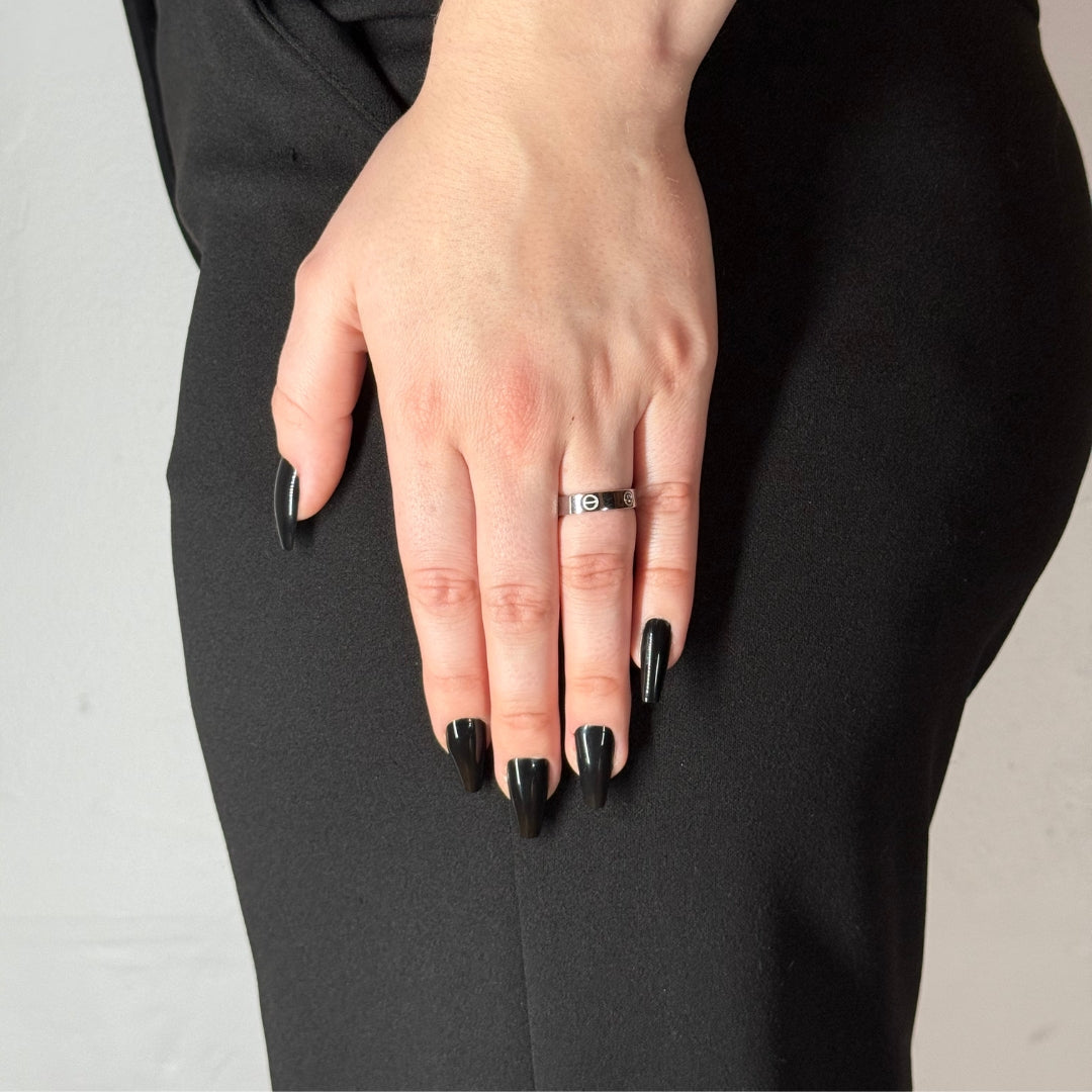 Silver Love Ring Rhodium Plated