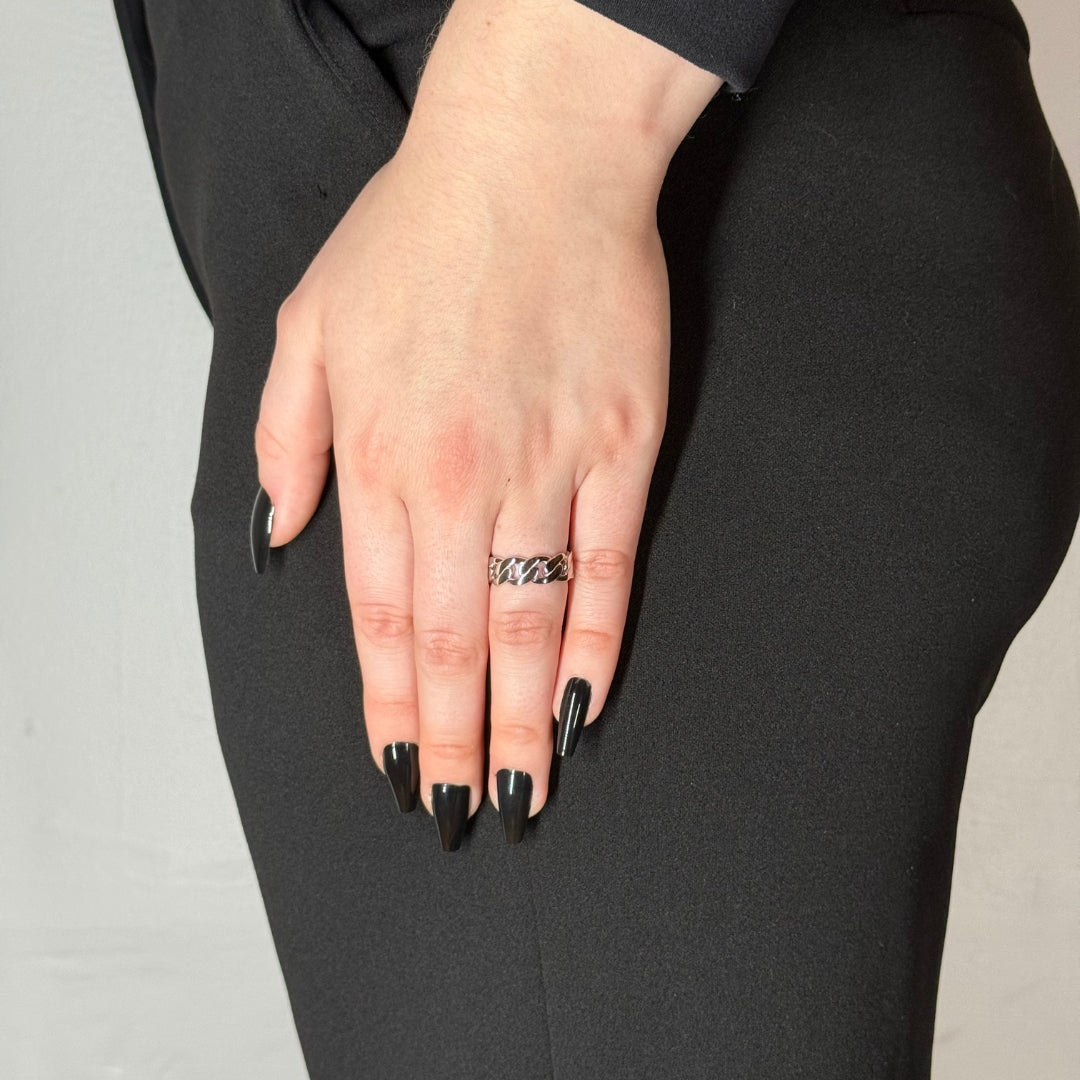 Silver Cuban Link Ring