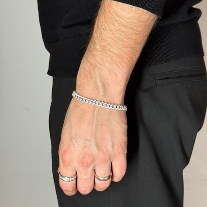 7mm Moissanite Cuban Link Bracelet
