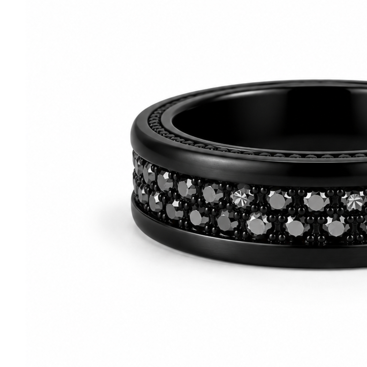 Black Pavè Eternity Ring