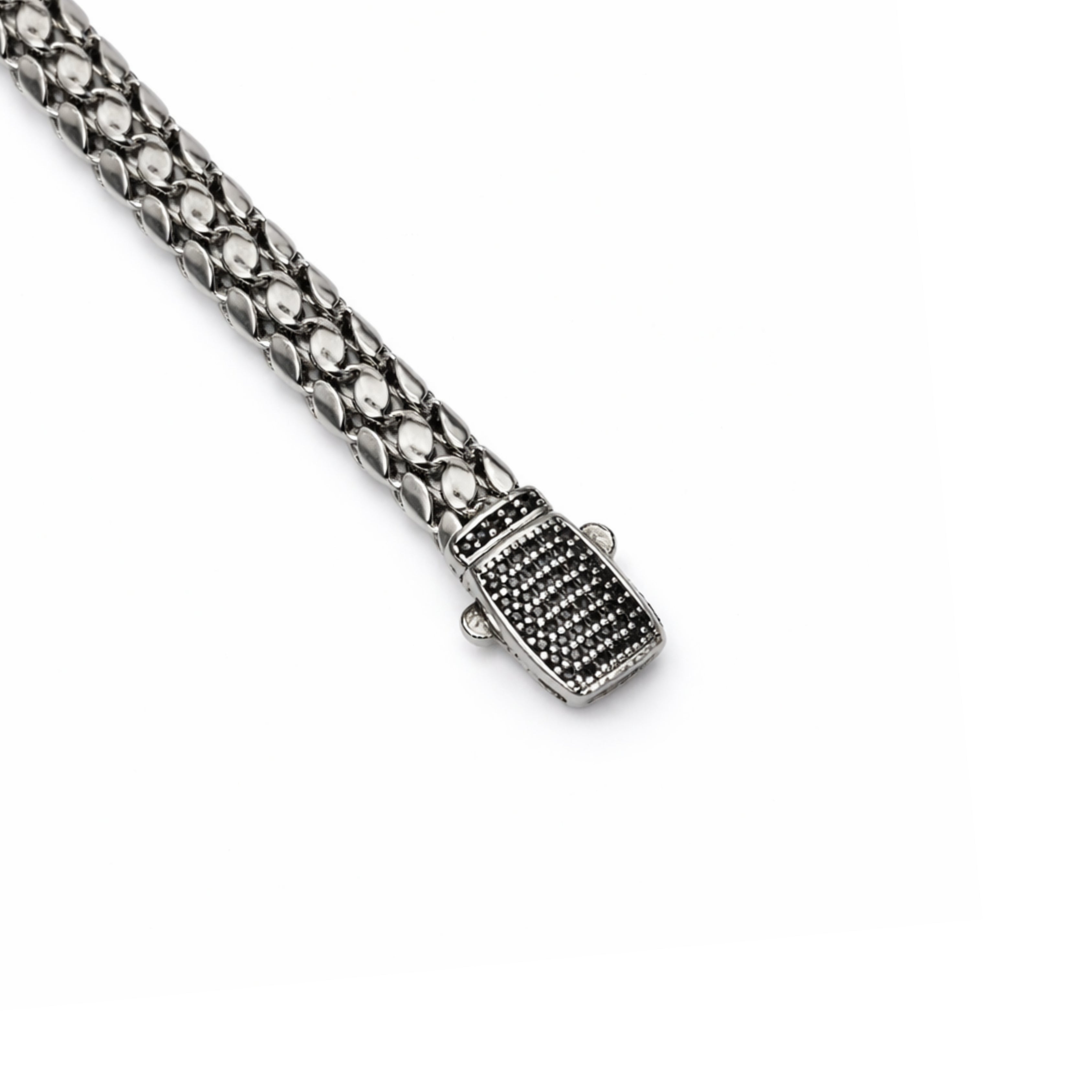 7.5mm Silver Serpent Bracelet