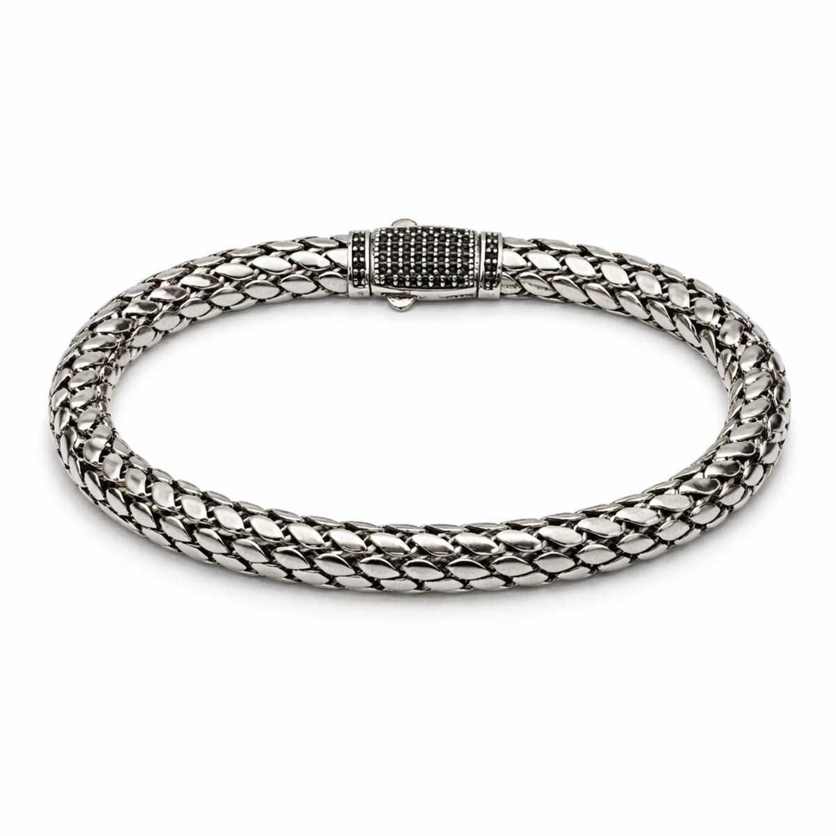 7.5mm Silver Serpent Bracelet