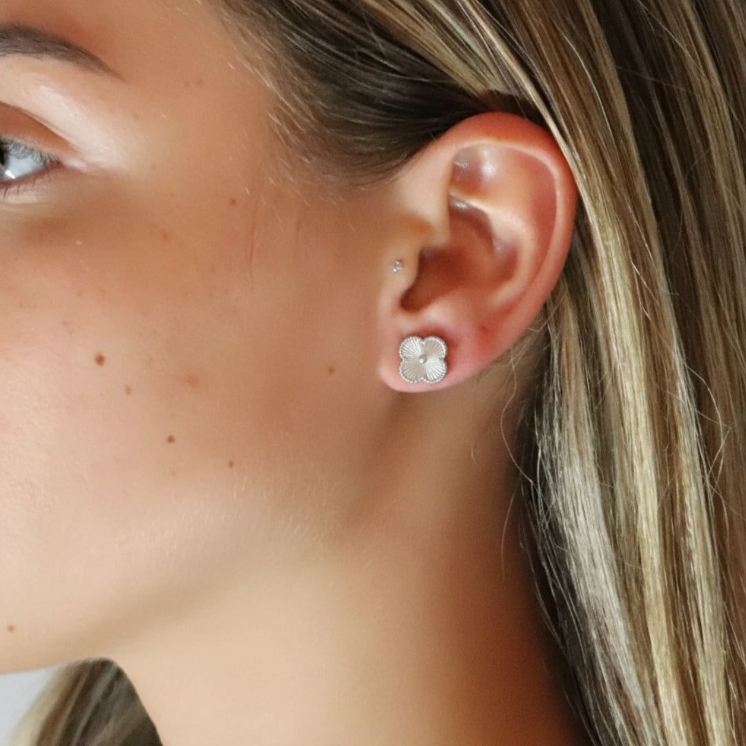 Silver Clover Earrings