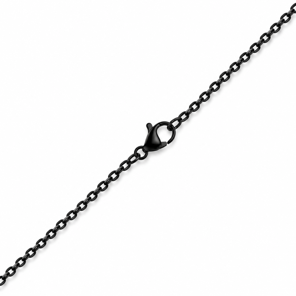 Black Stainless Compass Pendant + Chain