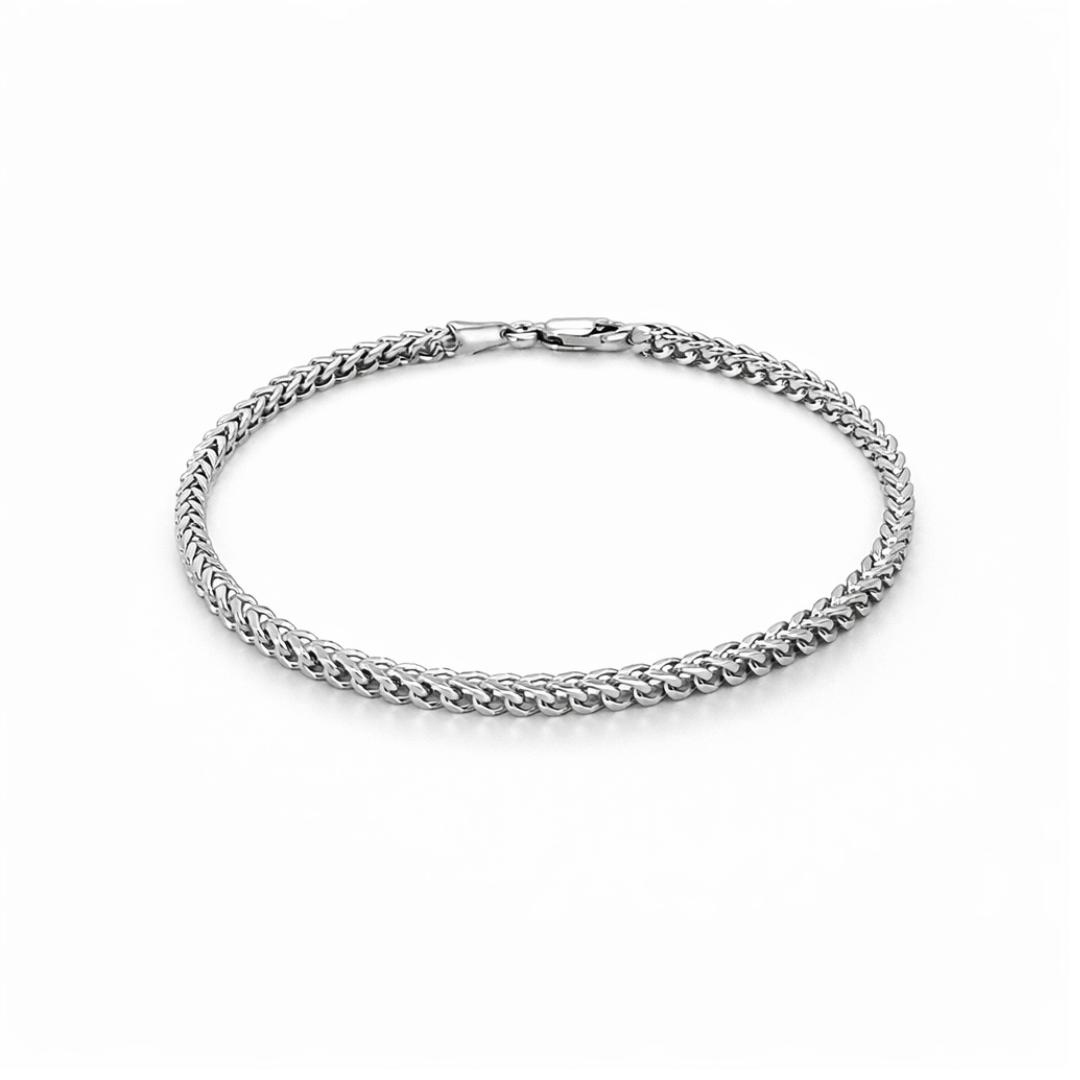 3mm Silver Franco Bracelet