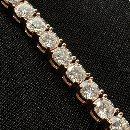 4mm Moissanite Tennis Bracelet Rose Gold Plated