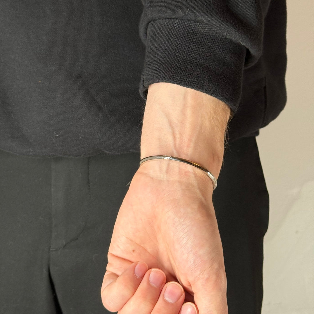 Silver Zircon Nail Bracelet