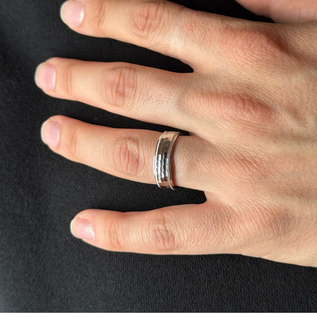 Silver Diamond Cut Ring