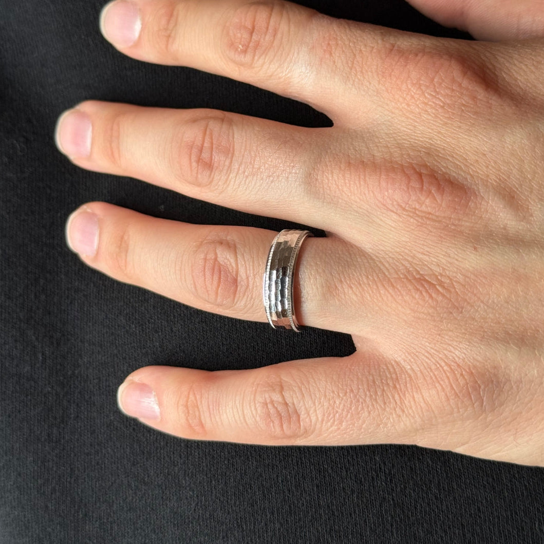 Silver Diamond Cut Ring