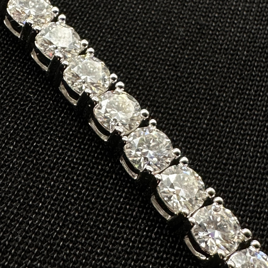 4mm Moissanite Tennis Bracelet Rhodium Plated