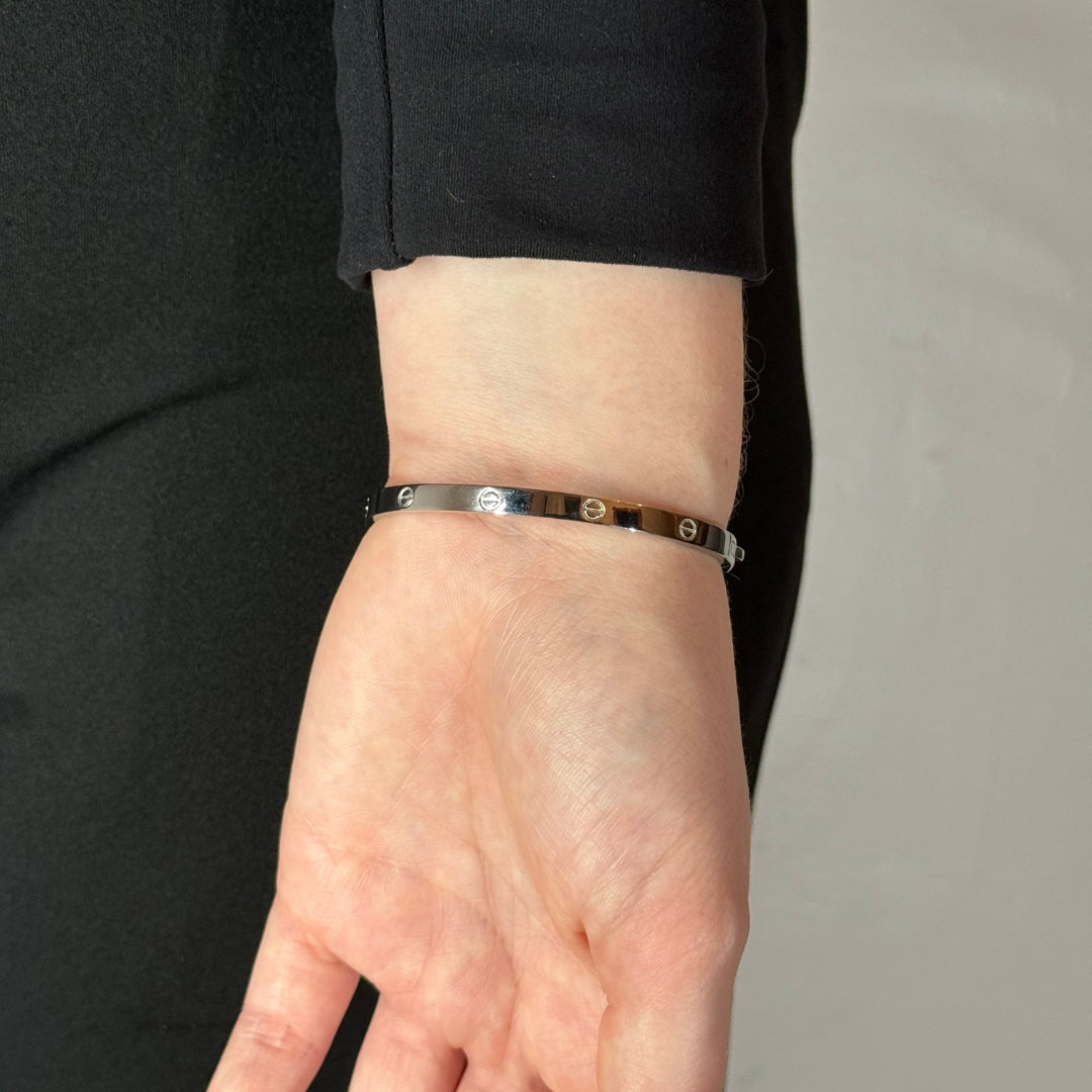 Silver Love Bracelet Rhodium Plated