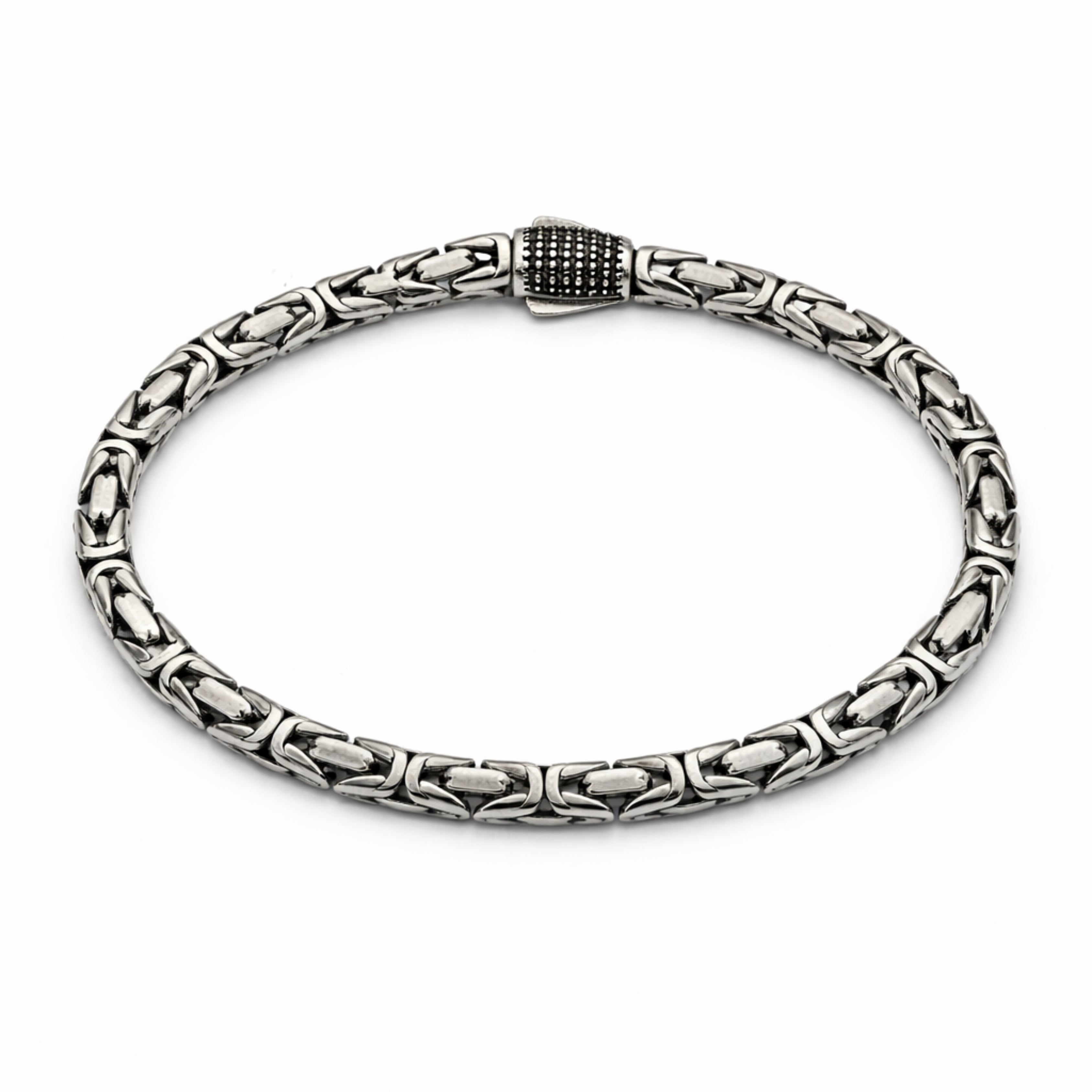 5mm Silver Byzantine Bracelet