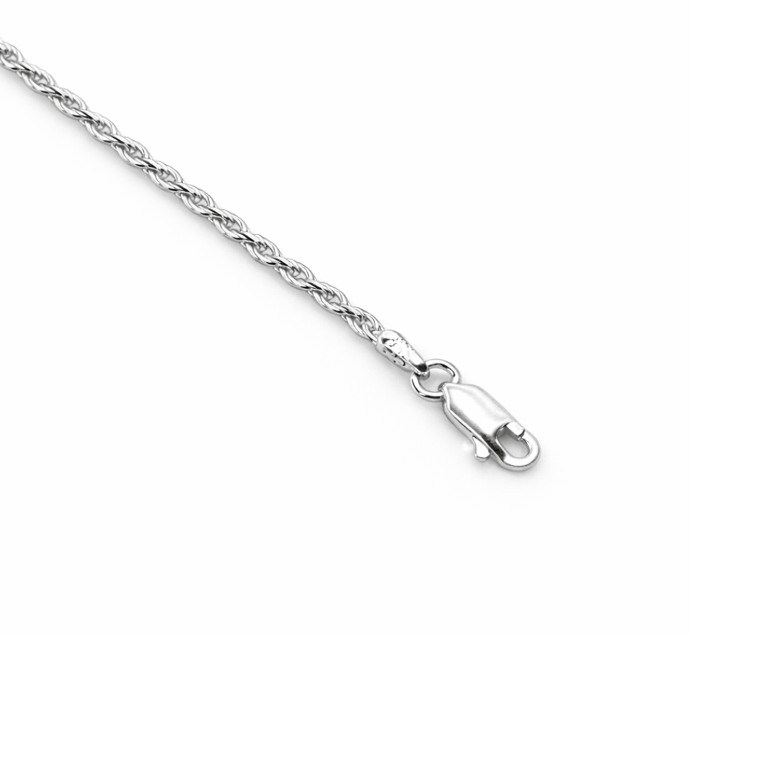 2mm Silver Rope Bracelet