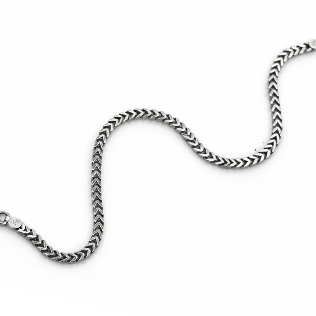 3mm Silver Franco Bracelet