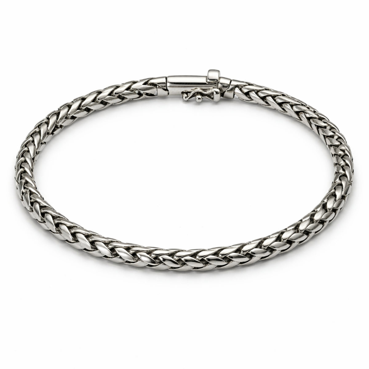 5mm Silver Wheat Bracelet