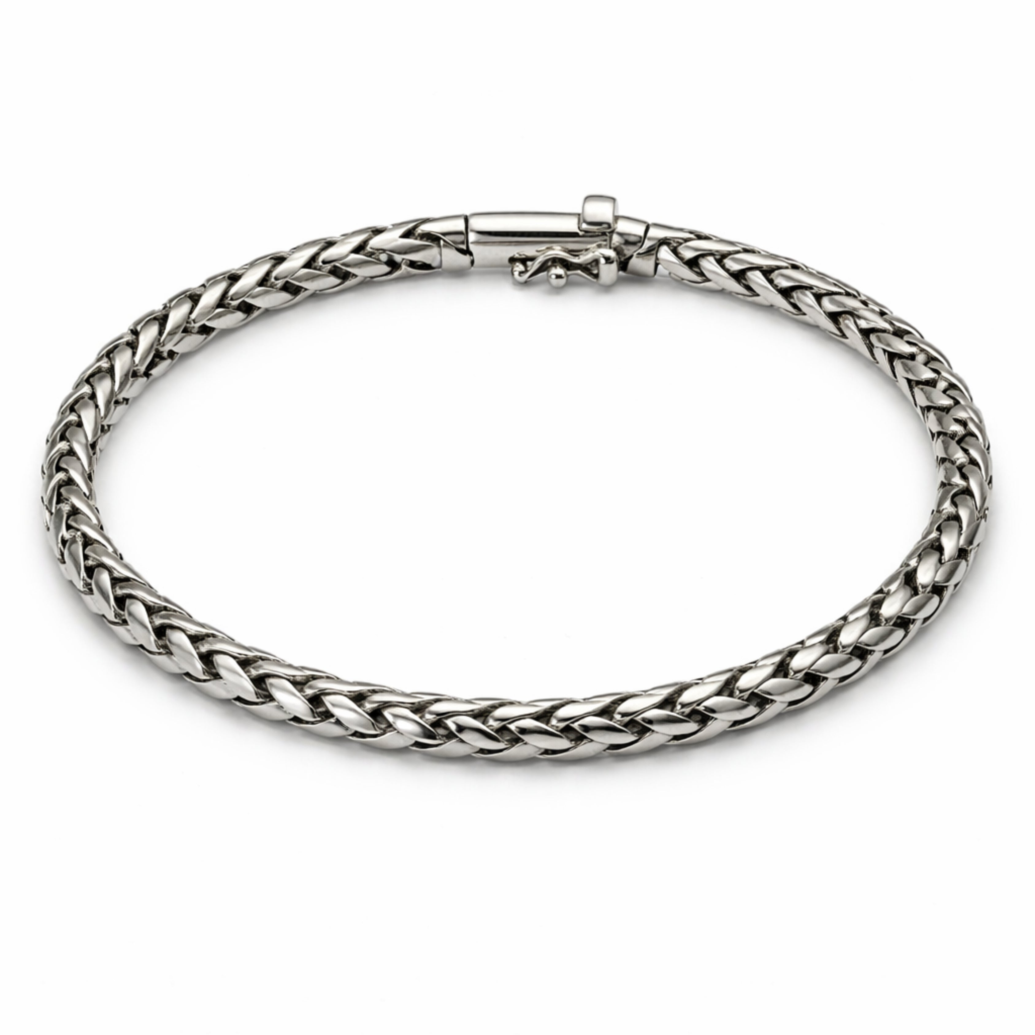 5mm Silver Wheat Bracelet