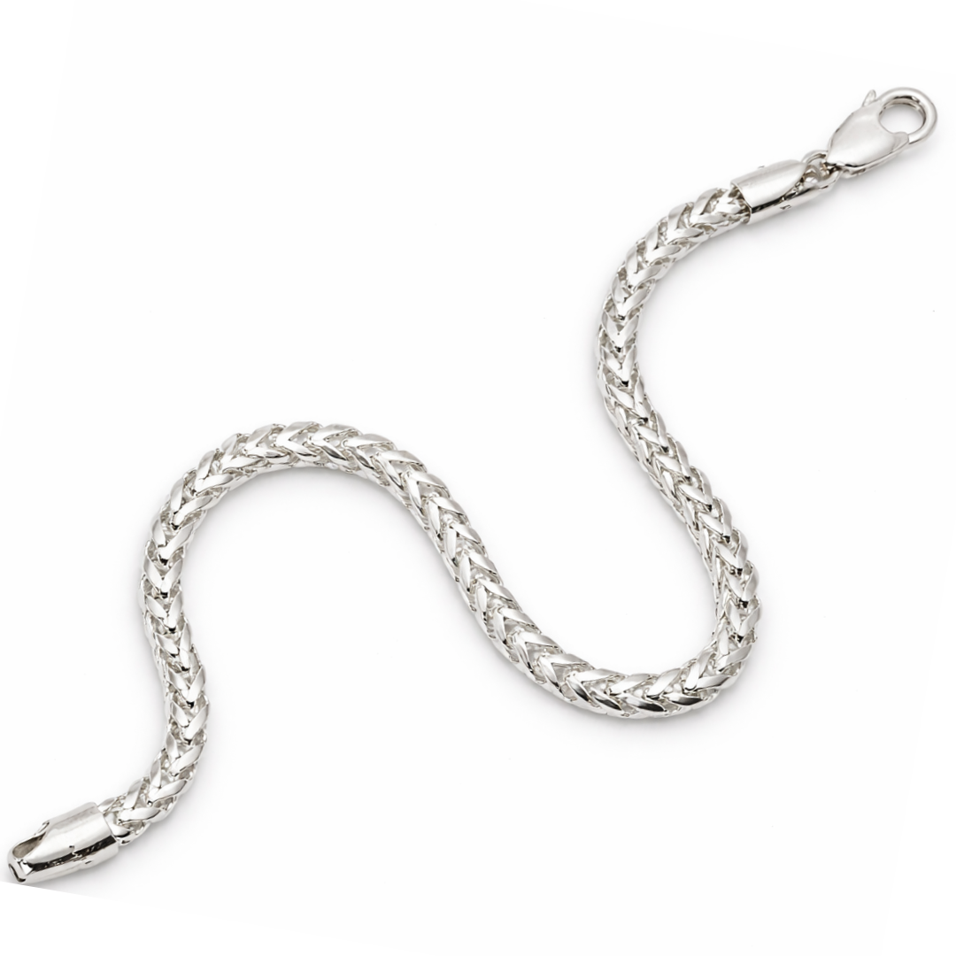 4mm Silver Round Franco Bracelet