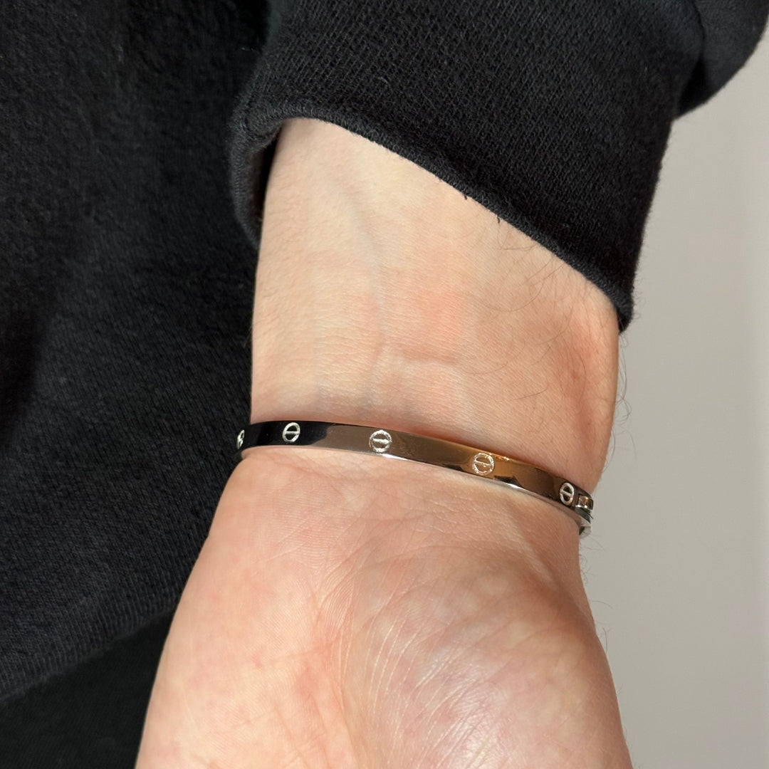 Silver Love Bracelet Rhodium Plated