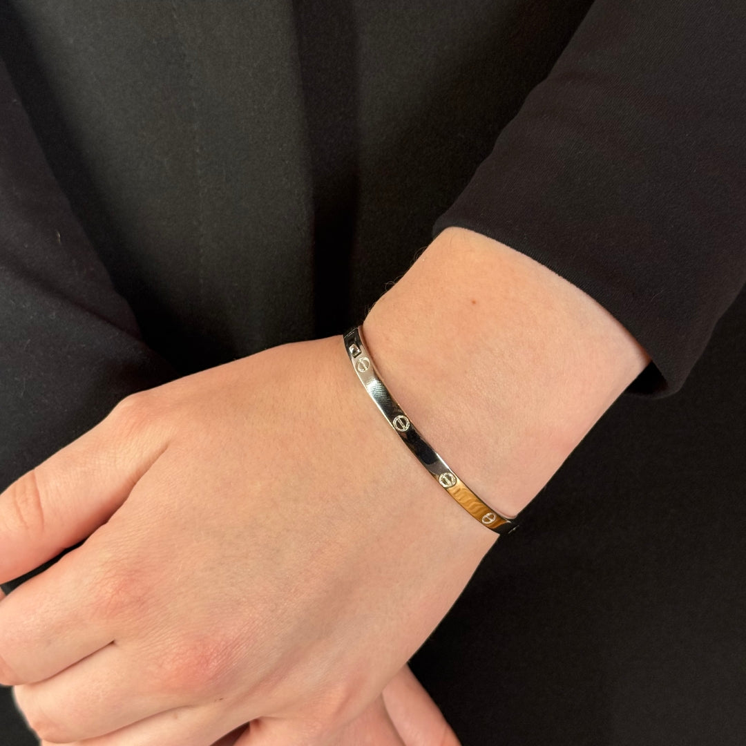 Silver Love Bracelet Rhodium Plated