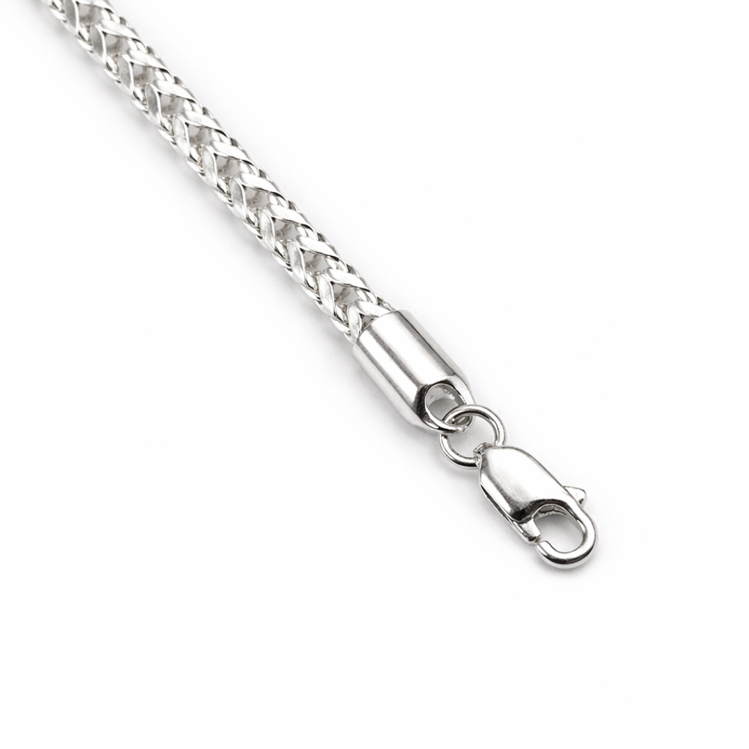 4mm Silver Round Franco Bracelet