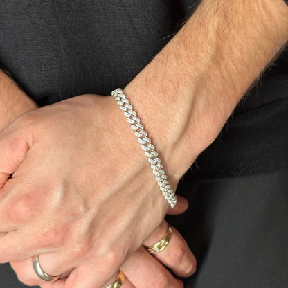 7mm Moissanite Cuban Link Bracelet