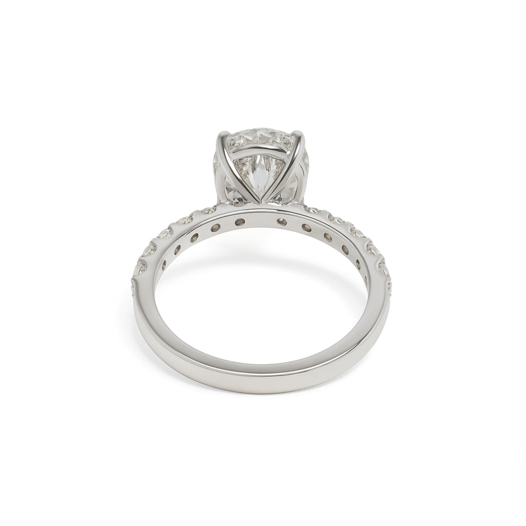 Laboratory Diamond Oval shape ring 2.09 Carat