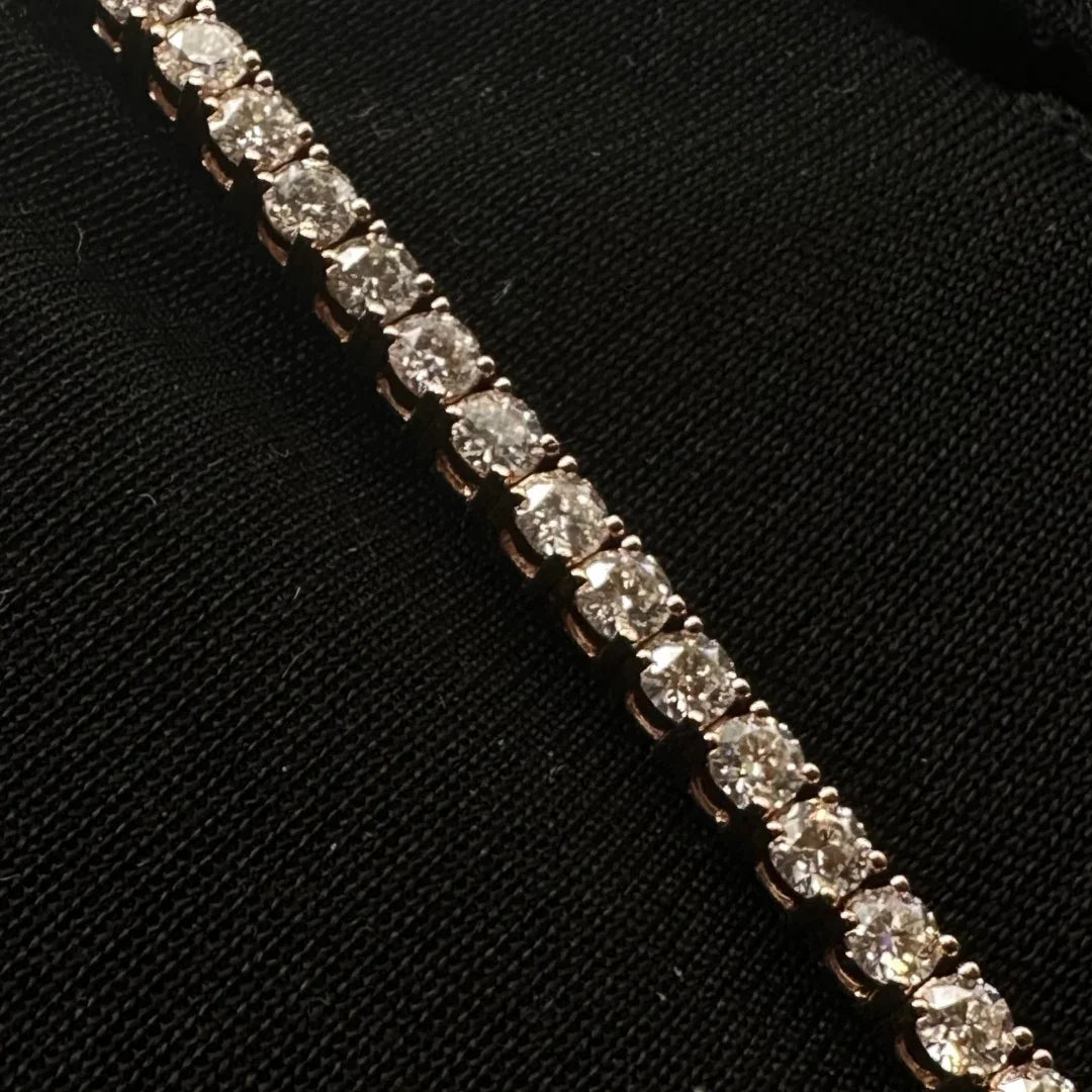 3mm Moissanite Tennis Bracelet Rose Gold Plated