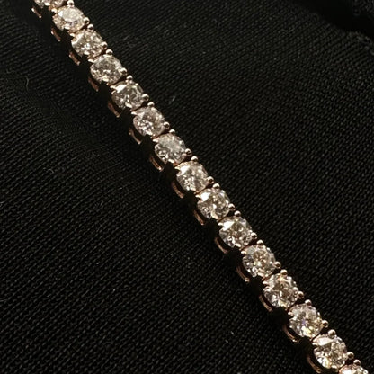 3mm Moissanite Tennis Bracelet Rose Gold Plated