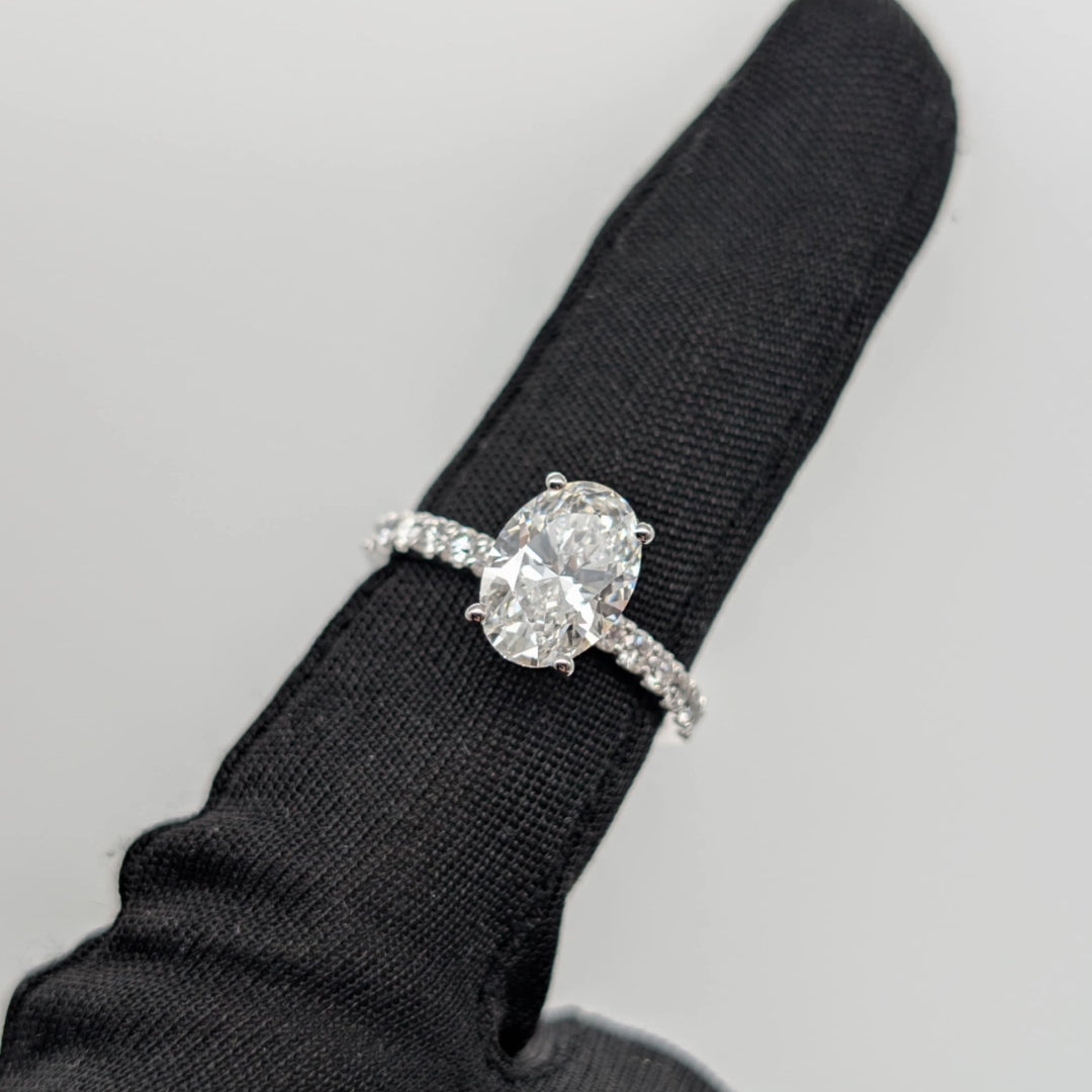 Laboratory Diamond Oval shape ring 2.09 Carat