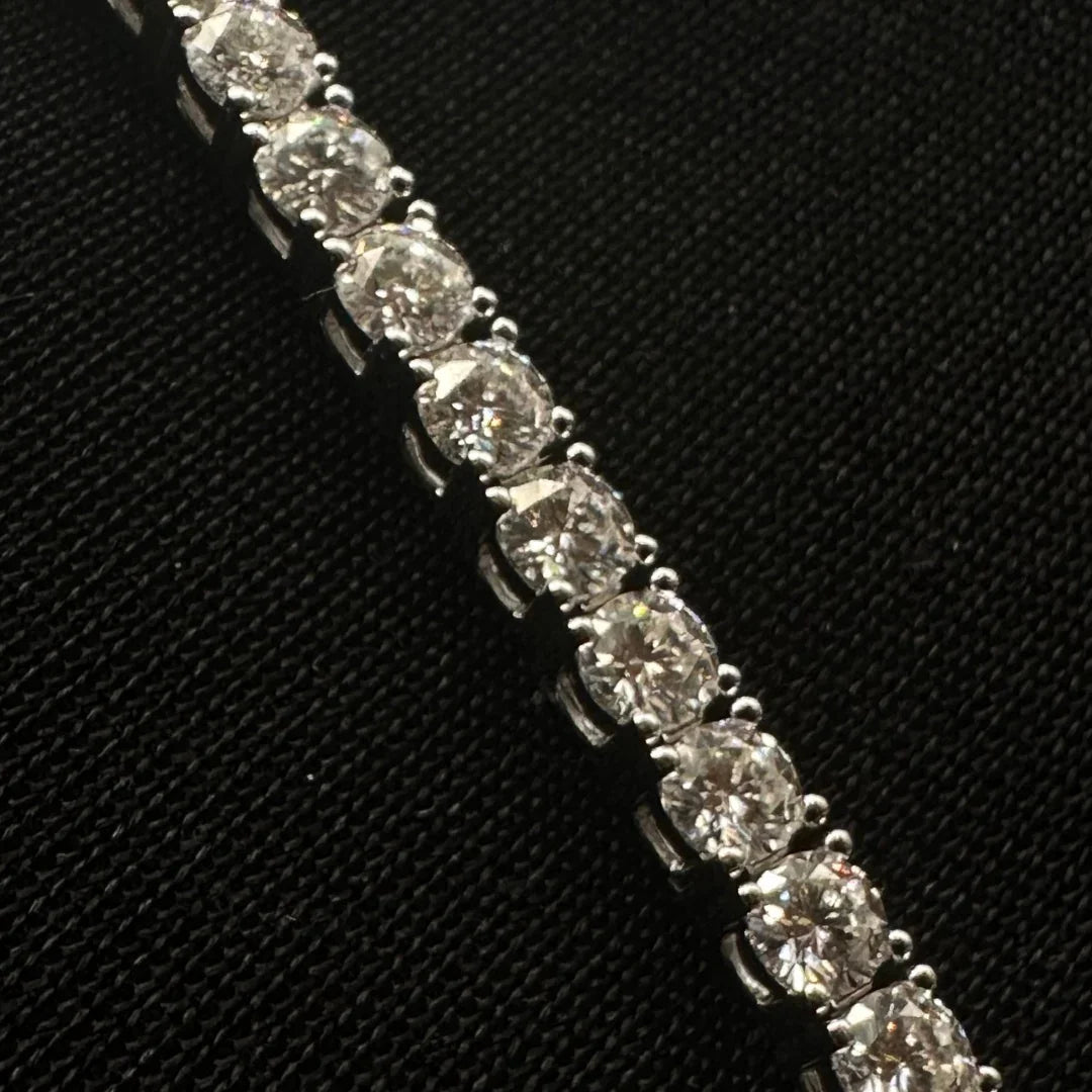 3mm Moissanite Tennis Bracelet Rhodium Plated