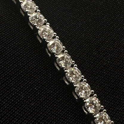 3mm Moissanite Tennis Bracelet Rhodium Plated