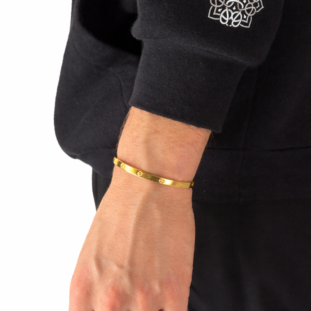 Silver Love Bracelet 18K Yellow Gold Vermeil