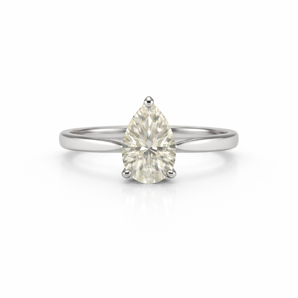 Laboratory Diamond Pear Shape Ring 1.07 Carat