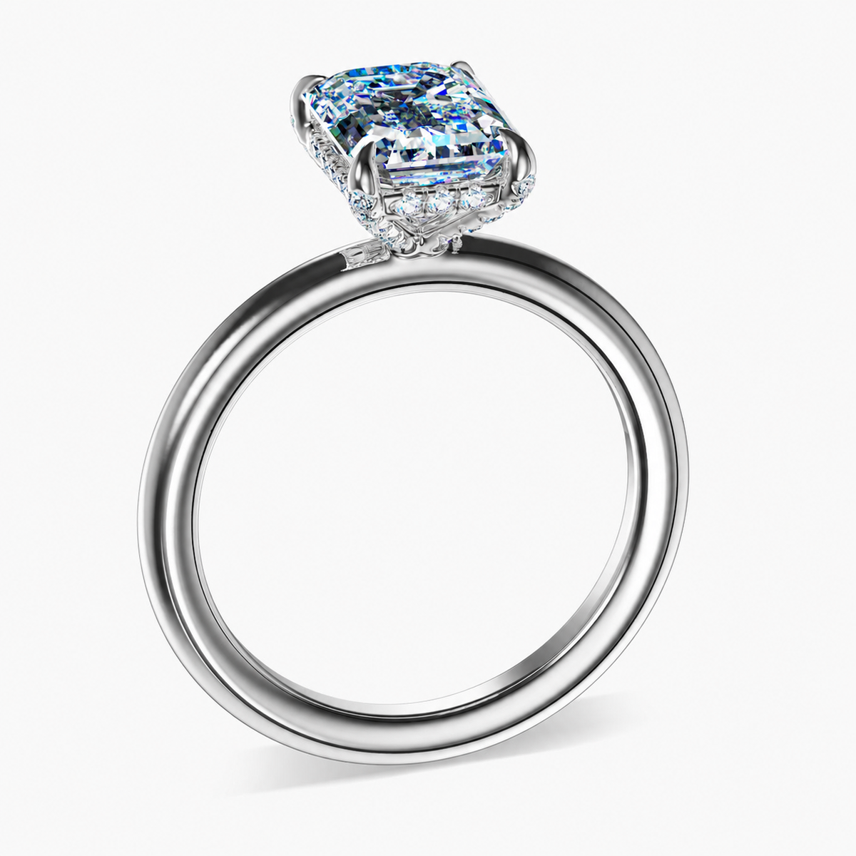 ERICA - 2CT E VVS2 Emerald Cut Solitaire Engagement Ring