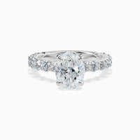 ROME  -  2CT E VVS2 Shared Prong Crown Engagement Ring
