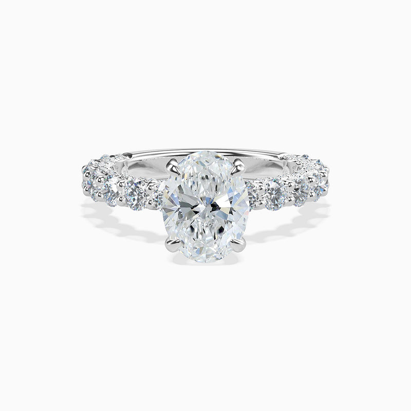 ROME  -  2CT E VVS2 Shared Prong Crown Engagement Ring