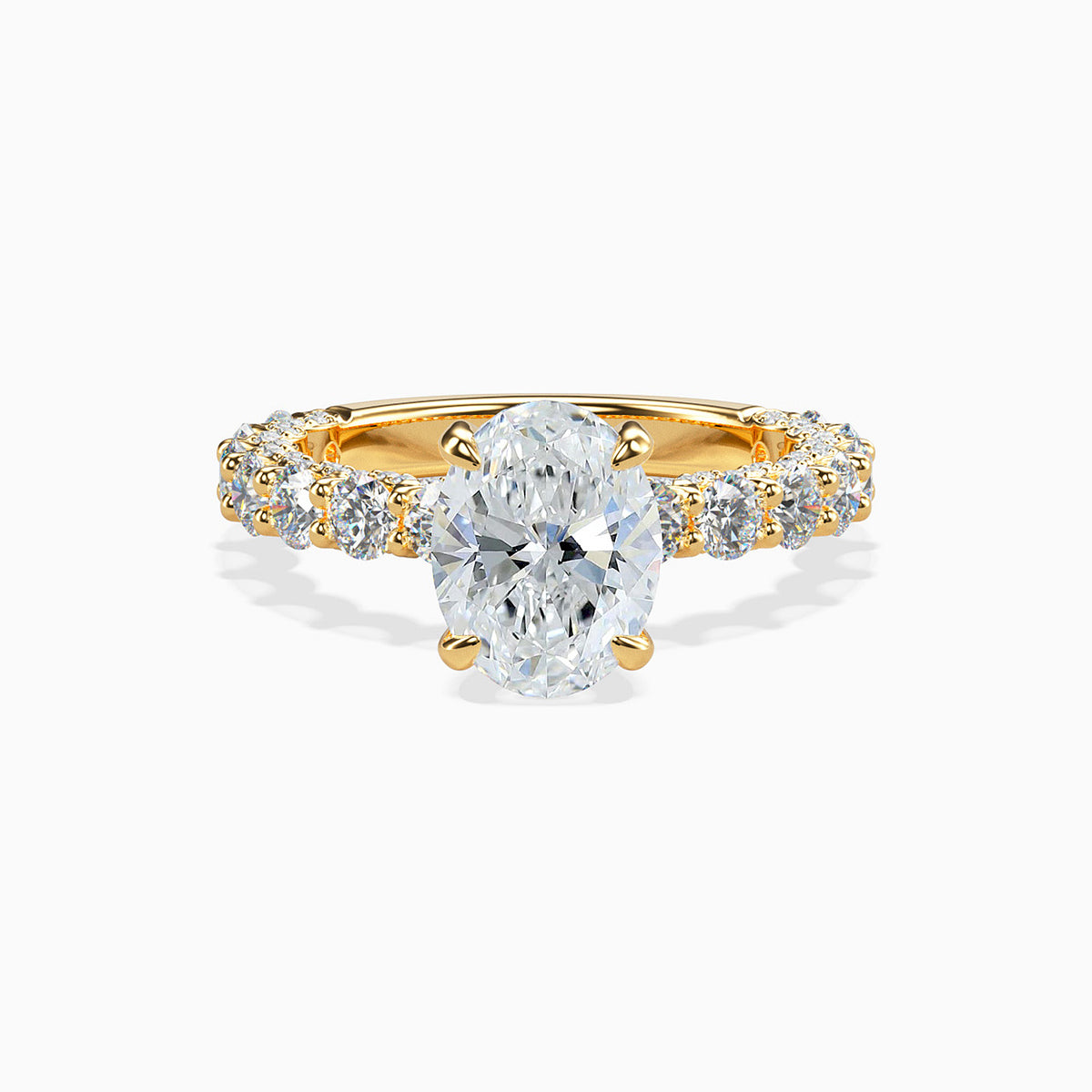 ROME  -  2CT E VVS2 Shared Prong Crown Engagement Ring