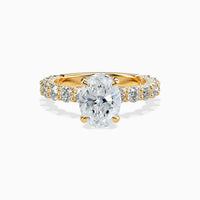 ROME  -  2CT E VVS2 Shared Prong Crown Engagement Ring