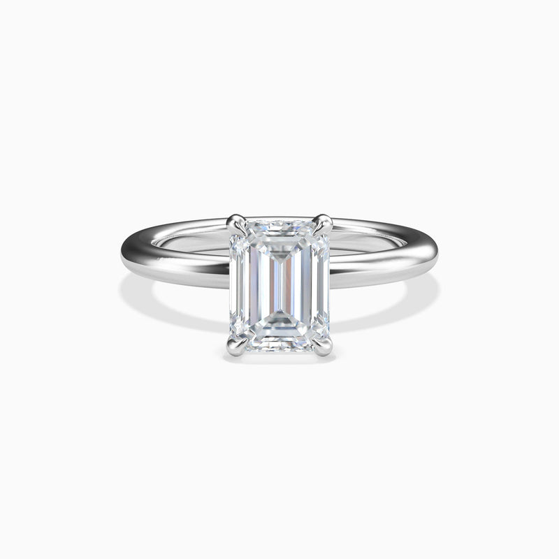 ERICA - 2CT E VVS2 Emerald Cut Solitaire Engagement Ring