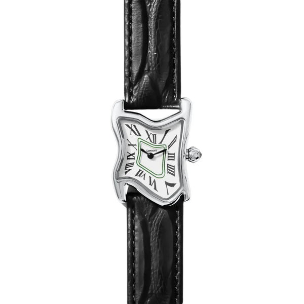A-47/ 新品未使用 laphont SQUARE MELTING WATCH Laphont Melting Square Watch Small Face Silver