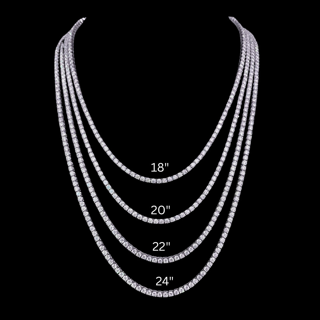 10mm Moissanite cuban link chain Rhodium Plated