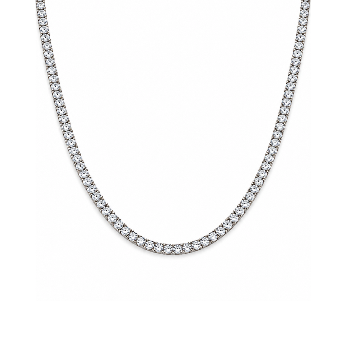 3mm Silver Moissanite Tennis Chain