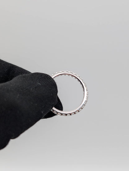 Eternity Moissanite Ring Rhodium Plated 1 Carat
