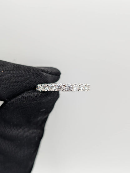 Eternity Moissanite Ring Rhodium Plated 2 Carat