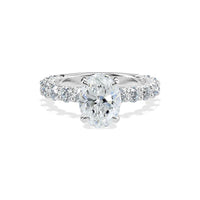 ROME  -  2CT E VVS2 Shared Prong Crown Engagement Ring