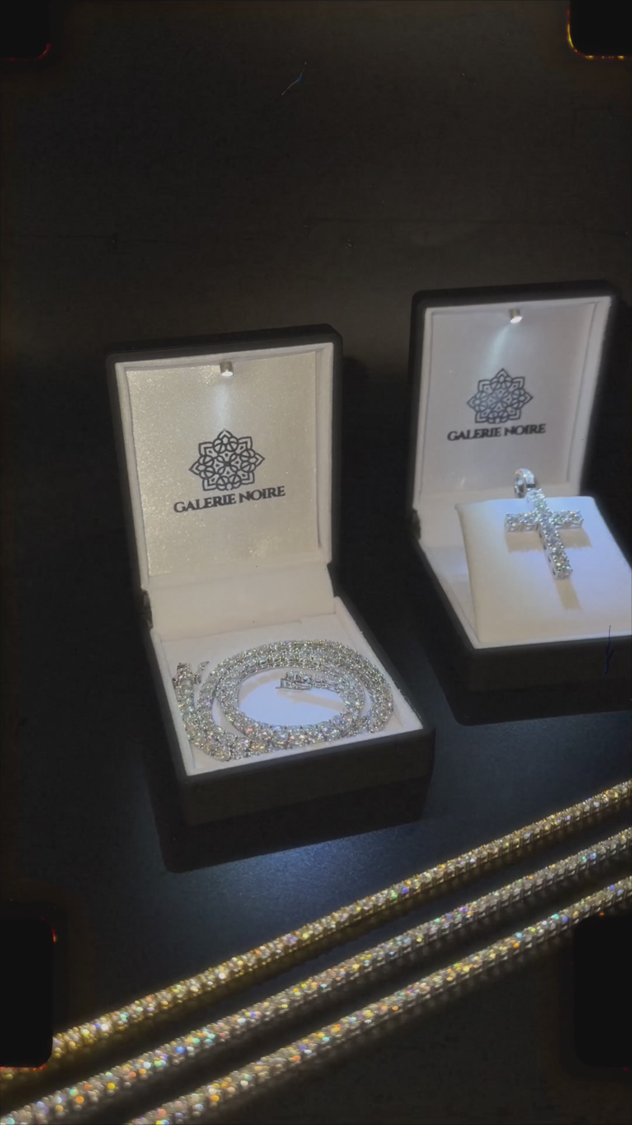 Chaîne de tennis en moissanite de 4 mm plaquée rhodium