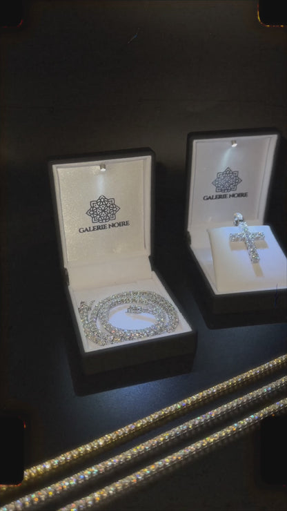 4mm Moissanite Tennis Chain Rhodium Plated